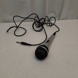 Microphone Corded On/Off Switch Silver UNTESTED FOR PARTS OR REPAIR READ